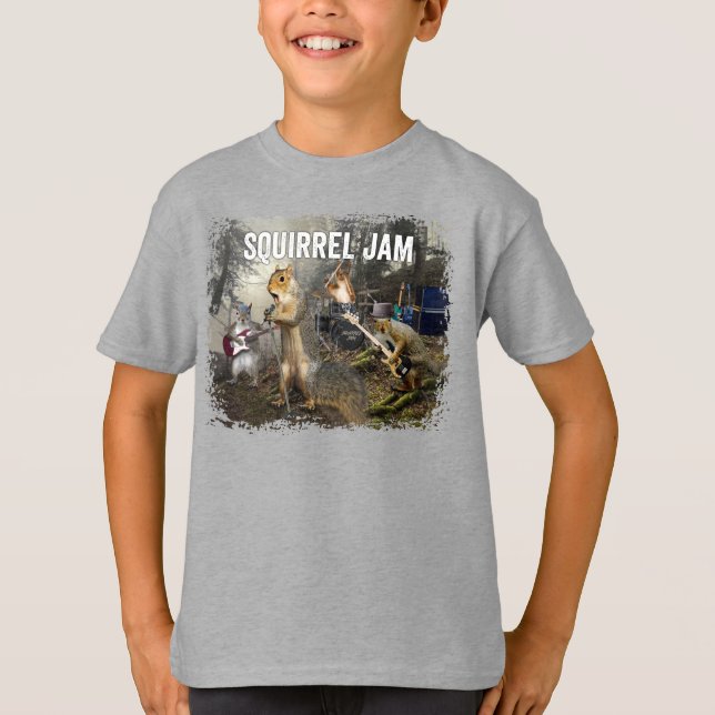 Squirrel Jam - funny rock band T-Shirt (Front)