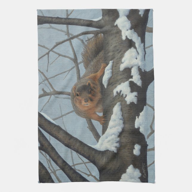 Squirrel Kitchen Towel (Vertical)