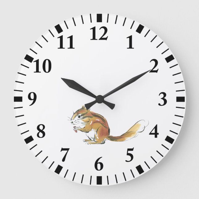 Squirrel Large Clock (Front)