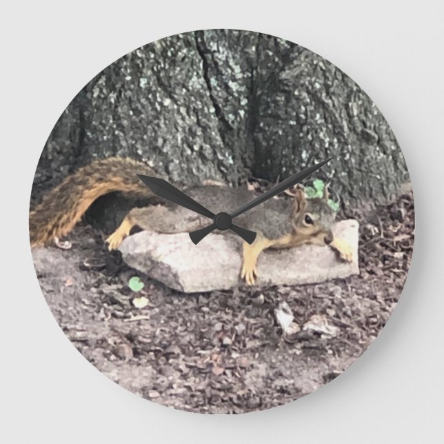 Squirrel Large Clock (Front)