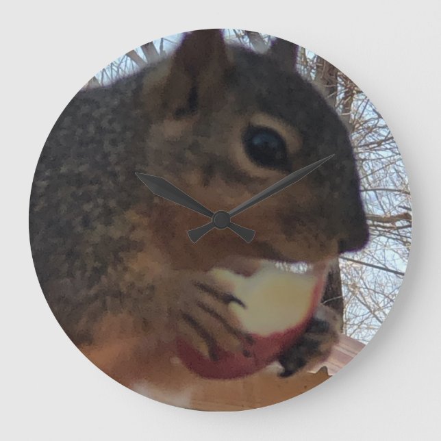 Squirrel Large Clock (Front)