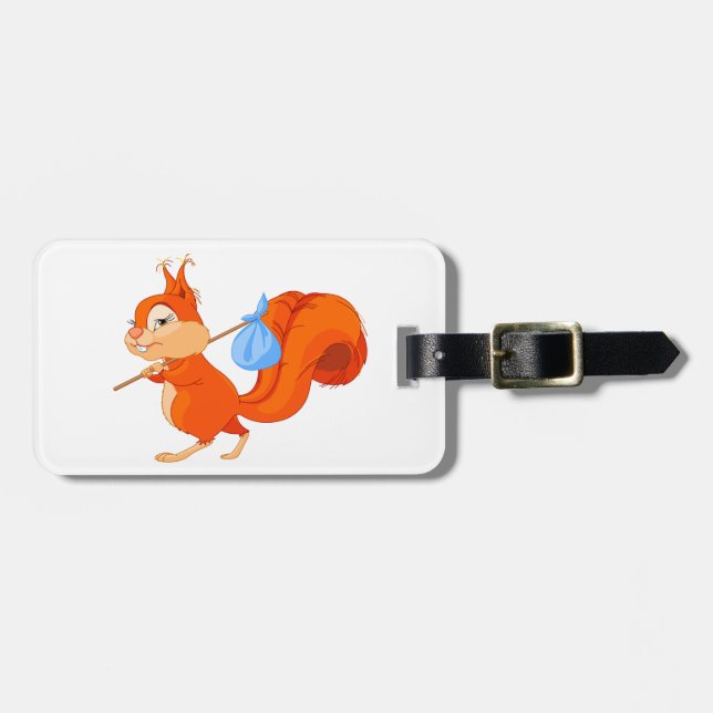 Squirrel Leaving Home Luggage Tags (Front Horizontal)