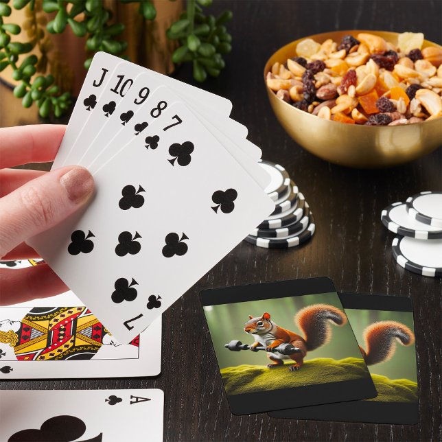 Squirrel Lifting Weights Playing Cards (Creator Uploaded)