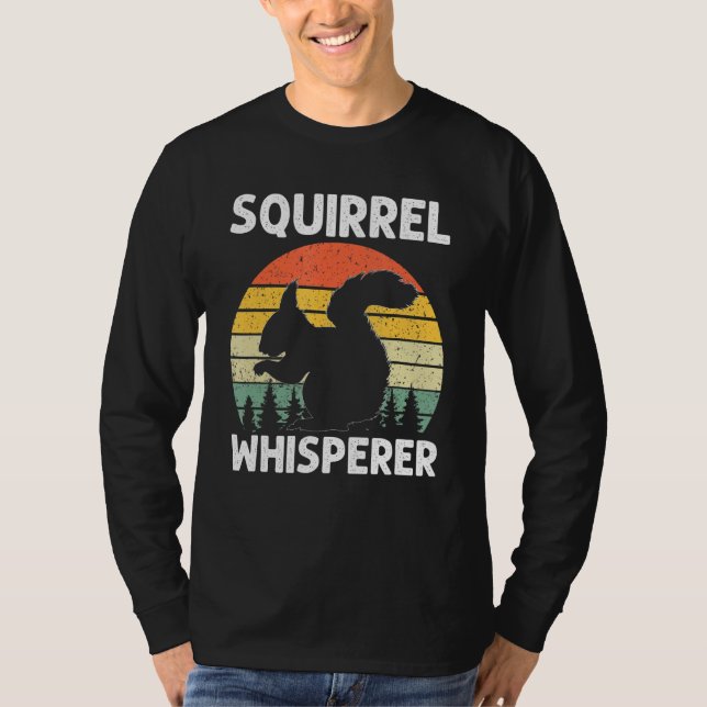 Squirrel Lover Shirt Vintage Retro Style Squirrel  (Front)