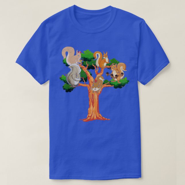 Squirrel Lover Tree Nature Forest Animal Squirrel T-Shirt (Design Front)