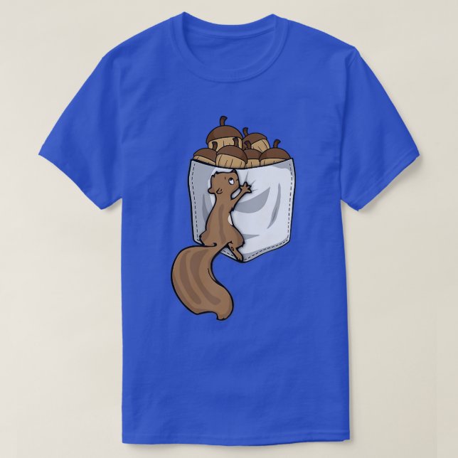 Squirrel Lover Women Pocket Acorn Cute Squirrel  T-Shirt (Design Front)