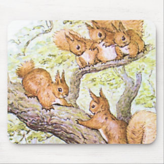 Squirrel Meeting Mouse Pad