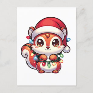 Squirrel Merry Christmas Winter Animals Squirrels Holiday Postcard