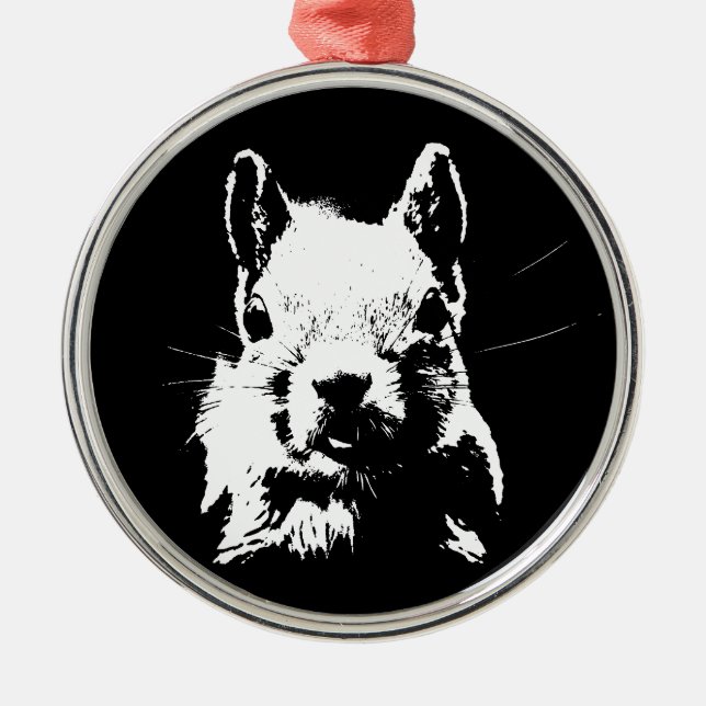 Squirrel Metal Ornament (Front)