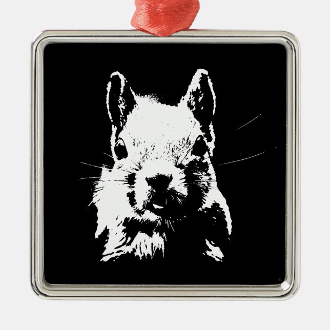 Squirrel Metal Ornament (Front)