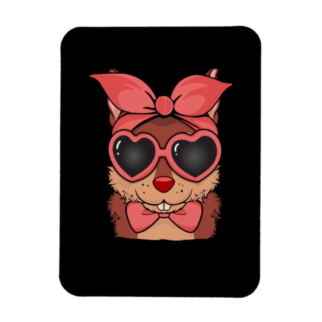Squirrel Mom Gift Women Lover Cute Squirrel Magnet (Vertical)