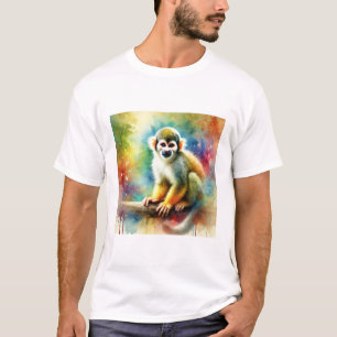 Squirrel Monkey in a Colorful Light 210924AREF138 T-Shirt