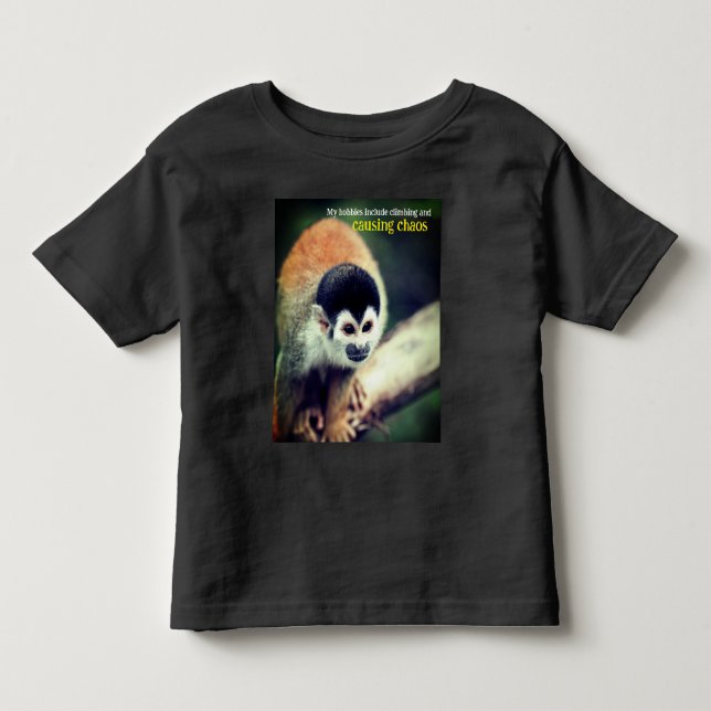 Squirrel monkey in tree toddler t-shirt (Front)