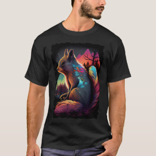 Squirrel mountains sunset hiker retro 70s vintage  T-Shirt