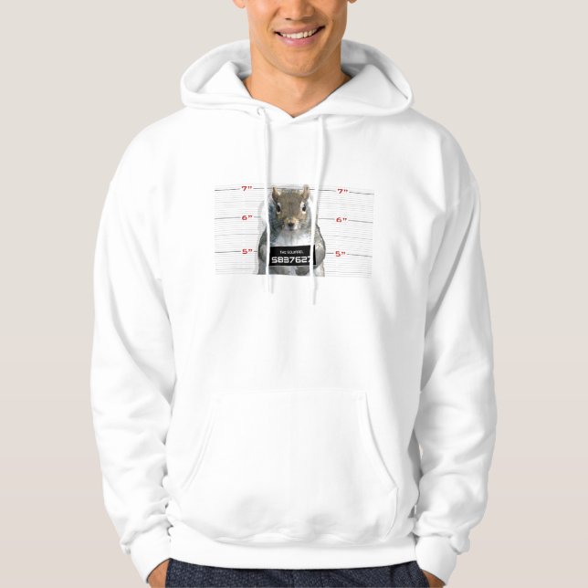 Squirrel Mug Shot Hoodie (Front)