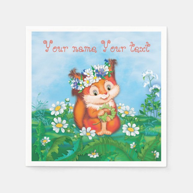 Squirrel Napkin (Front)