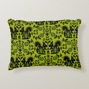 Squirrel Nordic Scandinavian Folk Art       Accent Pillow
