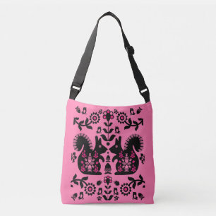 Squirrel Nordic Scandinavian Folk Art    Crossbody Bag