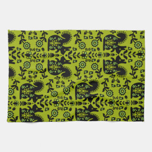 Squirrel Nordic Scandinavian Folk Art       Kitchen Towel
