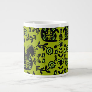 Squirrel Nordic Scandinavian Folk Art Large Coffee Mug