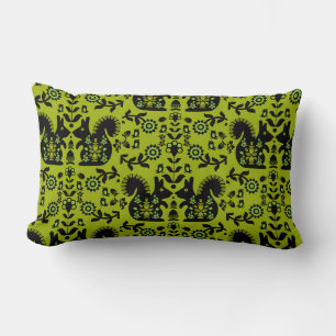 Squirrel Nordic Scandinavian Folk Art       Lumbar Pillow