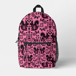 Squirrel Nordic Scandinavian Folk Art     Printed Backpack