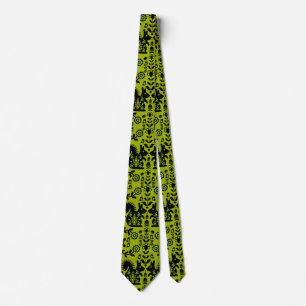 Squirrel Nordic Scandinavian Folk Art Tie