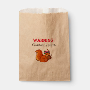 Squirrel Nut Allergy Warning Favour Bag