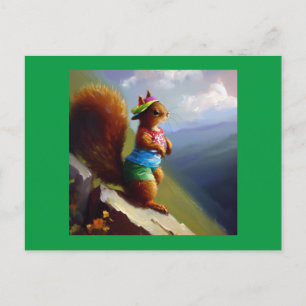 Squirrel On a Mountain Postcard