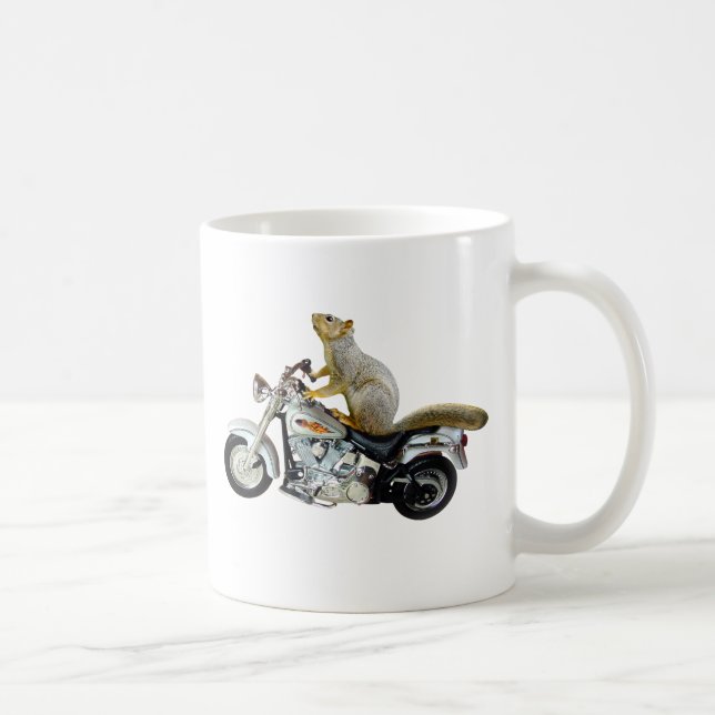 Squirrel on Motorcycle Coffee Mug (Right)