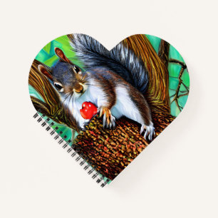 Squirrel on The Tree with Fruit-47566 Notebook