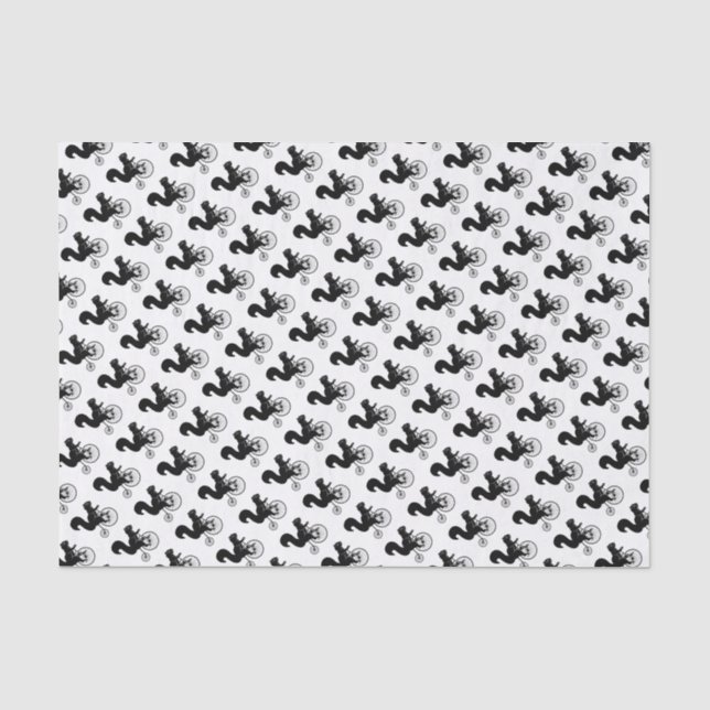 Squirrel or Chipmunk on Bike Tissue Paper (Front)