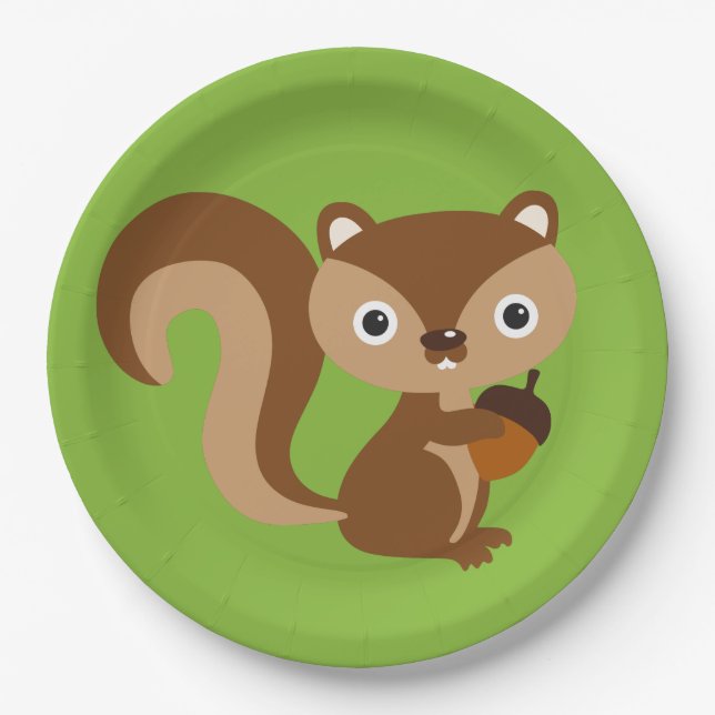 Squirrel Paper Plate (Front)