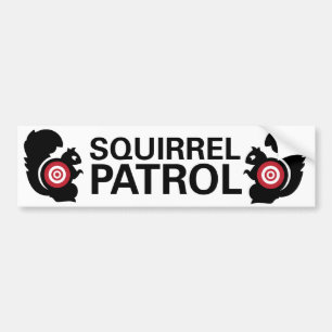 Squirrel Patrol Bumper Sticker