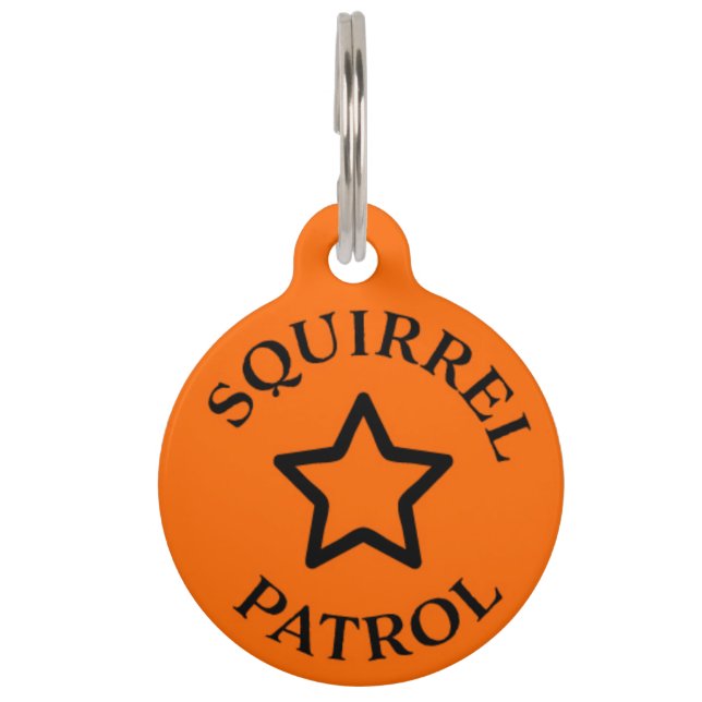 Squirrel Patrol Pet Tag (Front)