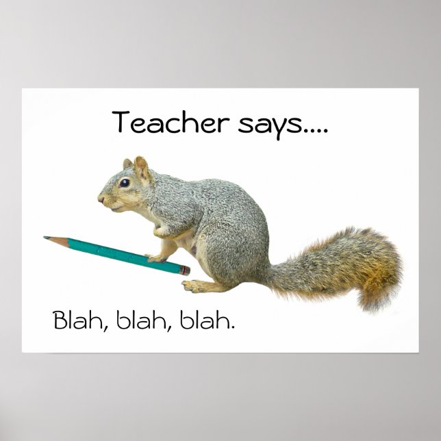 Squirrel Pencil Poster (Front)