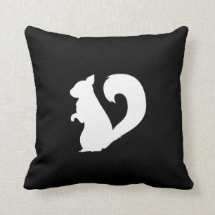 Squirrel Pictogram Throw Pillow