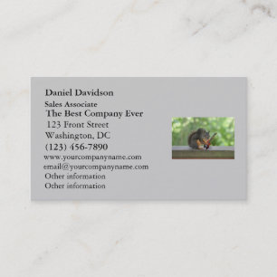 Squirrel Playing Electric Guitar Business Card