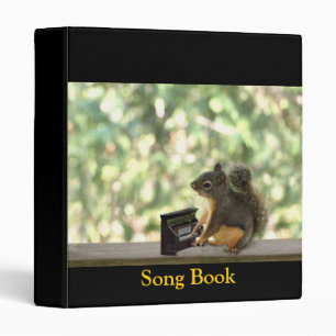 Squirrel Playing Piano Binder