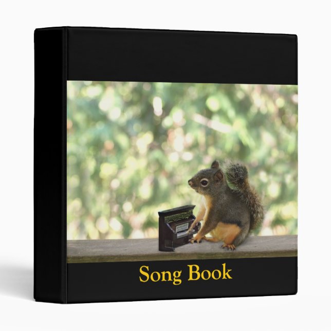 Squirrel Playing Piano Binder (Front/Spine)