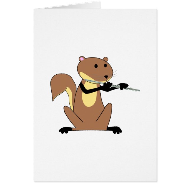 Squirrel Playing the Flute (Front)