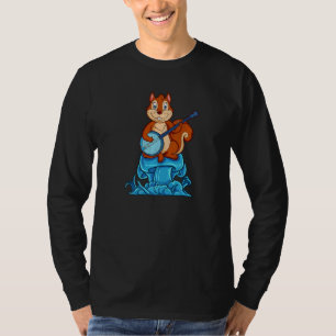 Squirrel Plays Banjo On Mushroom T-Shirt