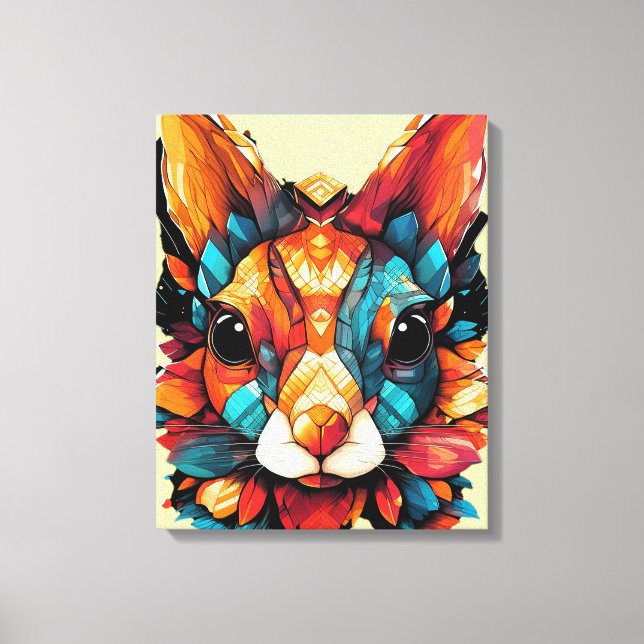 Squirrel Popart Canvas Print (Front)