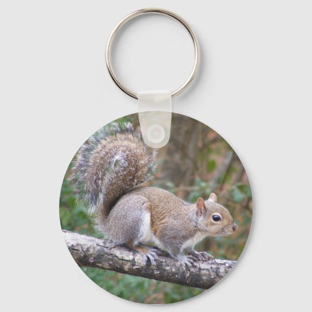 Squirrel Posing Keychain (Front)
