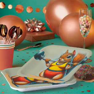 Squirrel Power Paper Plate