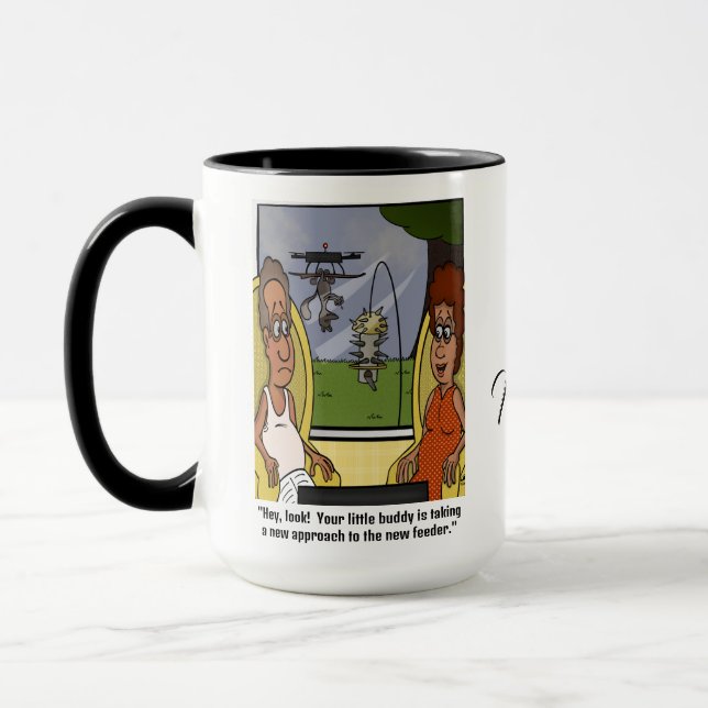 Squirrel Proof Men's Large Mug (Left)