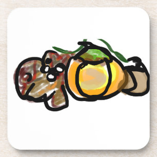 Squirrel pumpkins  coaster