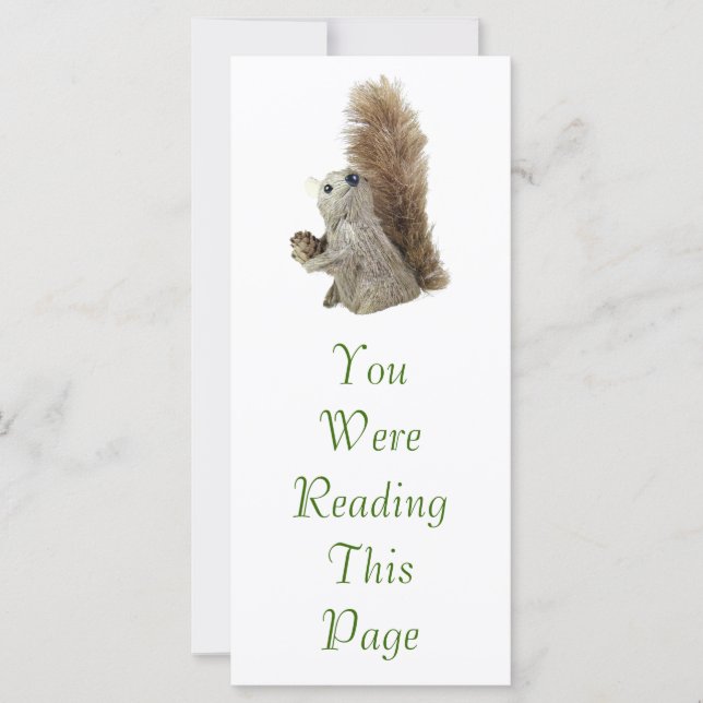 Squirrel Puppet Bookmark Template (Front)