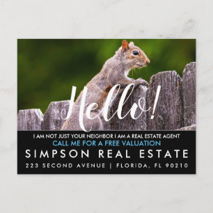 squirrel Real Estate Agent HELLO CARD
