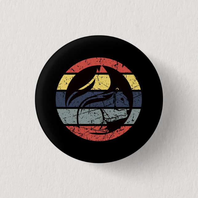 Squirrel Retro 1 Inch Round Button (Front)
